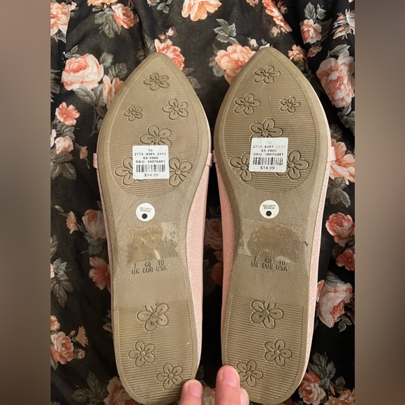 Charlotte Russe Glitter Pointed Toe Ballet Flat size 10 - Picture 2 of 3
